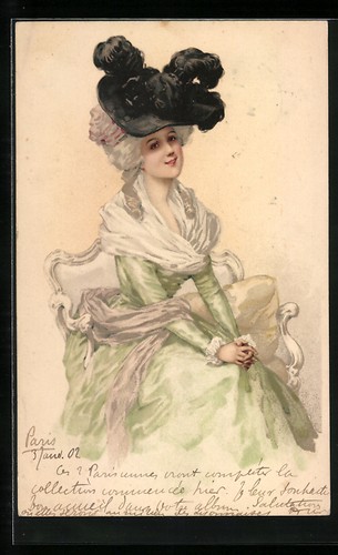 Litografia donna abito - donna,