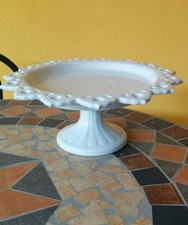 Alzatina piedistallo ceramica bianca torta dolci centrotavola fiori cupcake