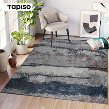 Tappeto pelo corto blu grigio