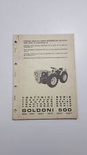 CATALOGO ORIGINALE PARTI DI RICAMBIO TRATTRICI GOLDONI 500