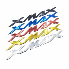 2 adesivi stickers in RESINA 3D scritta XMAX per SCOOTER MOTO YAMAHA X MAX 