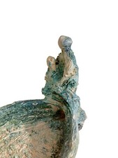 Scultura ceramica policroma, barca FIGURE, Castrocane NORBERTO