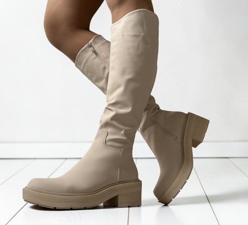 Ladies cream knee high - ladies,