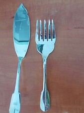  Christofle "Cluny" coppia servire pesce in  lega d'argento 