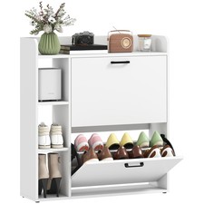 HOMCOM Scarpiera Slim con 2