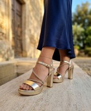 SANDALI DA DONNA ORO TACCO