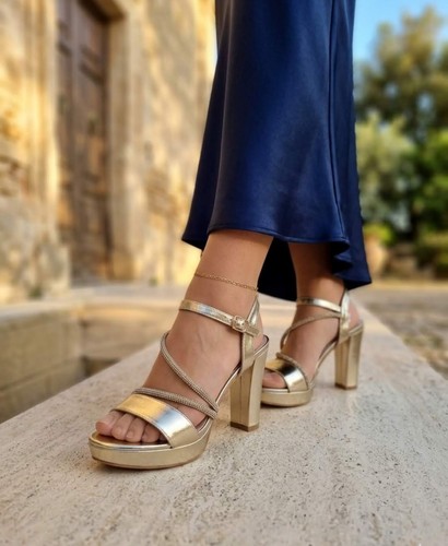Sandali donna oro - donna, tacco
