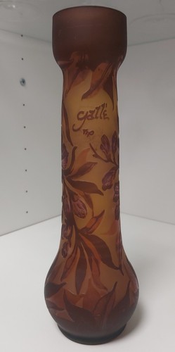 Vaso vetro emile gallé - in,