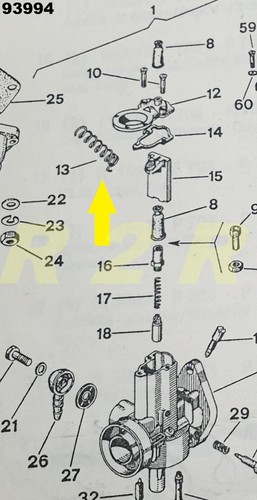 Molla carburatore ape - molla, tm