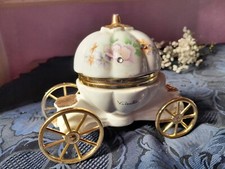 Carrozza in ceramica, Carrozza di Cenerentola, Porta gioie, anni 1980