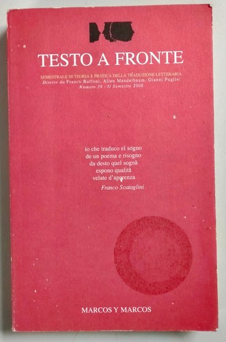 Testo fronte vol 39 - testo, marcos