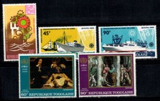 Togo 1968 MNH 100% Posta Aerea Idrologia, Spedizioni Porto di Lomé, Dipinti, OMS