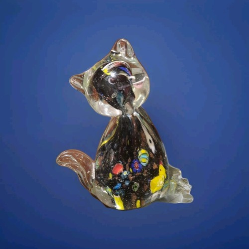 Gatto vetro murano con - in,