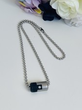 Collana Uomo Morellato Acciaio E Gomma Con Diamantino