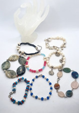 lotto bracciali     pietre dure perle coltivate