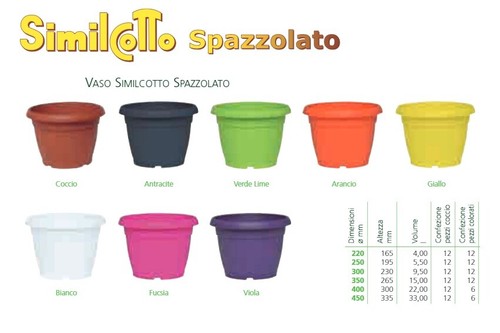 Vaso rotondo similcotto - vaso,