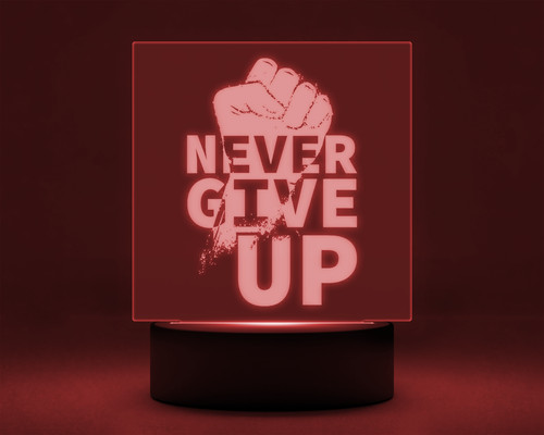 Lampada luminosa never give - lampada,