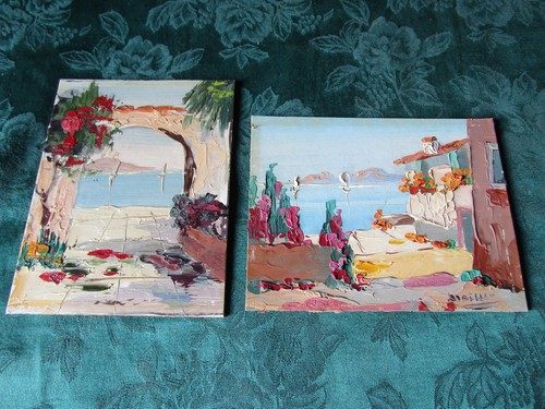 Lotto piccoli dipinti ad - di, 2
