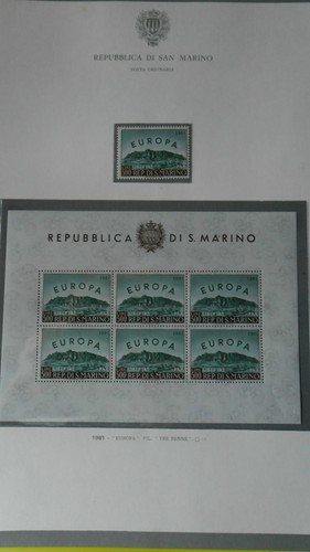San marino 1961 europa - europa, cept