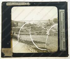 SPAGNA Acquedotto Segovia 1890c vetro lanterna magica slide foto