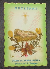 Santino Antico con Reliquia - Betlemme Fiori di Terra Santa Posata sul Presepio