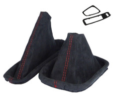 cuffia cambio freno pelle per BMW e90 e91 in pelle scamosciata + telaio plastica