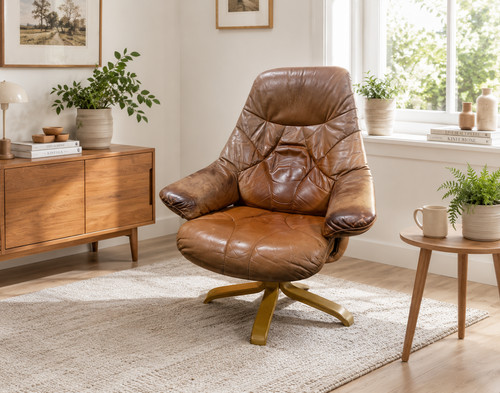 Poltrona vintage reclinabile