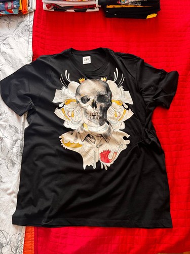 Shirt zara teschio skull - t-shirt,