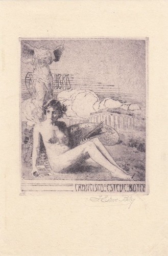 Exlibris bookplate klischee - bookplate,