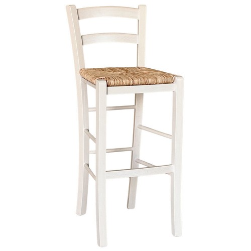 Sgabello alto legno bianco - alto,