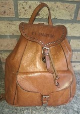 Zaino EL CAMPERO bag donna vintage borsa Sacca  Vera Pelle
