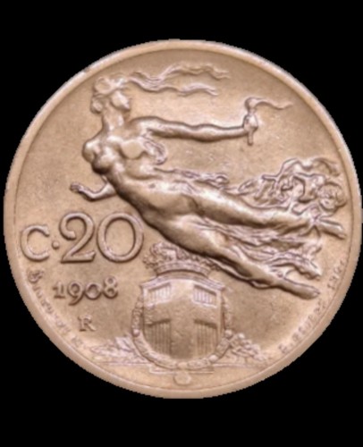 Centesimi 1908 vittorio - 20, r-vittorio