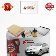 KIT TAGLIANDO 4 FILTRI E OLIO VW GOLF V 2.0 TDI 100KW 136CV DAL 2003 -> 2008