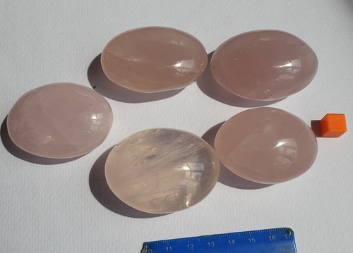 Pink quartz handheld stone - pink,