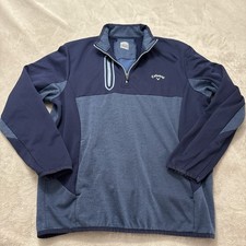 Callaway Uomo Blu Mezza Zip