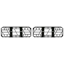 Coppia Griglie Parasassi BLACK LINE per Ford Transit 2021>