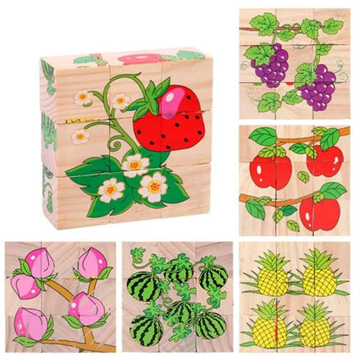 Puzzle rompicapo cubi legno - rompicapo, in