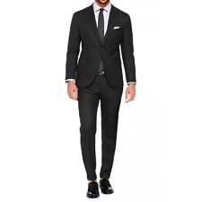 Abito Uomo Blu Gessato Vestito A Righe Completo Elegante Sartoriale Slim VEQUE