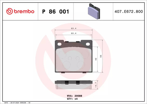 Kit pastiglie freno - , anteriore