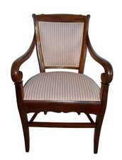 rustica poltrona Impero epoca '800 in noce massello francese