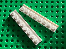2 x LEGO white plate with door