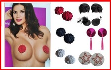 2 Copricapezzoli sexy coppia copri capezzoli lingerie adesivi donna coppa seno