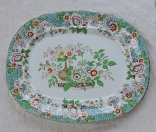 Piatto cinese primi '800 georgiano Davenport pietra tavola e fiore n.94