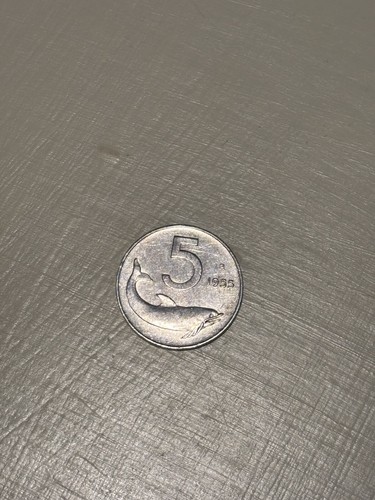 Moneta lire delfino - delfino, 1955