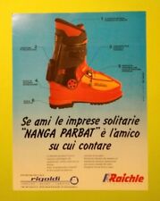 Pubblicita'Advertising Originale Vintage NANGA PARBAT raichle scarpone 1986(A25)