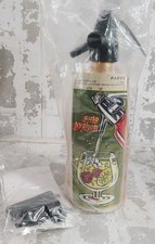 Distributore bottiglia sifone seltzer acqua bibita retrò vintage metà secolo nero oro