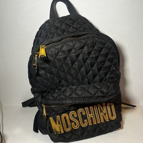 Moschino black quilted nylon - quilted,