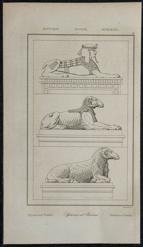 1839 sfinge stile egiziana - -,