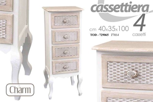 Cassettiera legno charm - cassettiera,