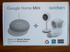 Google Home mini + webcam Advisen domotica + lampadina domotica + kit presa 